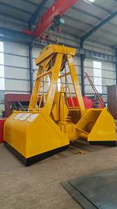 כף חבל פלדה מסוג צדפה עם מנוע ומערכת הילוכים, אחיזה מסתובבת חשמלית/מכנית למנוף, פתיחת לסת 2600 מ\"מ - Product Image 3