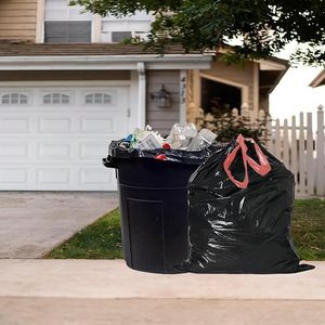Sacs poubelle à cordon de serrage 30 gallons 120 unités Noir Sans parfum Super résistants Anti-fuites - Product Image 6