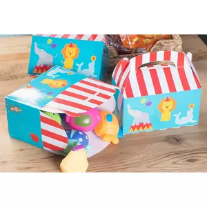 DAMAI Circus Carnival Party Goodie Boxes Kids Party Supplies Animal Box Packaging Circus Theme Birthday Cupcake Box