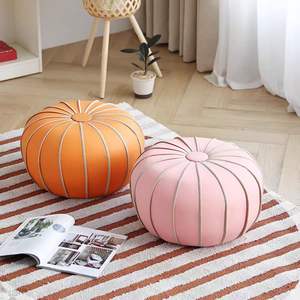 Pouf Round <b>Stool</b> Pumpkin Shape Multi Color Living Room Floor Seat For Home Decor Adults Children Elderly - Product Image 2