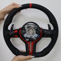Volant en cuir rouge durable pour BMW X1 M2 X5m F15 F31 F44 F97 E81 E89 116i 550i