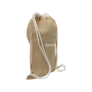 Hot Sale Custom Wholesale Jute Tote <b>Bags</b> Drawstring Gunny Fabric Shopping <b>Bags</b> - Product Image 2