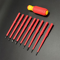Kit d'outils de réparation pour électricien OEM, jeu de tournevis isolés interchangeables 1000V avec embouts magnétiques à fente, Torx, PH et carrés