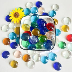 High Quality Decorative <strong>Glass</strong> Flat Beads <strong>for</strong> <strong>Vase</strong> Fillers Multi Color Polished <strong>Glass</strong> <strong>Pebbles</strong> <strong>for</strong> Home Decor - Product Image 1