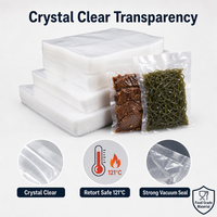 Sachet en nylon transparent pour aliments, scellable sous vide, personnalisé, co-extrusion, pour cuisson, thermoscellable, stockage, congélation, sac plastique