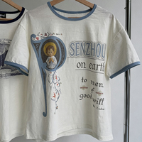 T-shirts en gros, streetwear décontracté, 100% coton, col patchwork, imprimé vintage, t-shirt pour hommes, fabricants de vêtements
