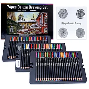 Rawing-set de 74 unidades, 72 Colored, encil Wing rawing et ET con oloring ook