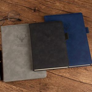 Premium A5 PU Leather Notebook Skin Touch Hardcover Luxury Diary Agenda Journal Business Multi-color Notebook and Pen <b>Holder</b> - Product Image 3