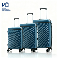 Ensemble de bagages classiques à roulettes, fabrication directe d'usine, matériau ABS, serrure intégrée, design léger, couche d'expansion, double roues pour l'avion