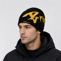 Chapeau d'hiver en tricot jacquard personnalisé avec logo brodé pour homme et femme, en acrylique, pour le ski, la course à pied, le golf et les activités de plein air