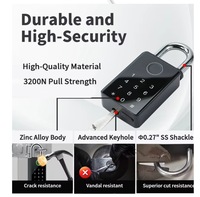 BT TUYA Cadenas d'empreintes digitales sans clé en alliage de zinc durable Sac étanche Suitacse Bikelocker Serrure de sécurité de porte