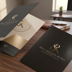 Wholesale Custom Logo Digital Printed Luxury Paper <b>A4</b> <b>File</b> Folders Hot Stamping for Hotel Restaurant Spa Club Document Storage - Product Image 3