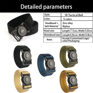 เข็มขัดไนลอนอเนกประสงค์น้ำหนักเบาสำหรับผู้ชายใหม่กางเกงฝึกซ้อมแนวสปอร์ตพร้อมหัวเข็มขัดล็อคอัตโนมัติขายส่ง - Product Image 2