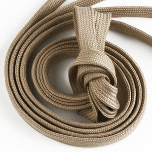 Cordones planos de poliéster de color blanco con cinta plana criptográfica gruesa de 9mm para pantalones y gorras Cordones planos versátiles - Product Image 4