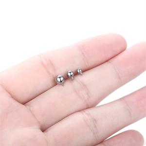 ลูกบอลไทเทเนียม G23 สำหรับเจาะหู ขนาด 3 มม. 4 มม. เกลียว M0.9 รูปทรงกลม/กรวย อะไหล่สำหรับเครื่องประดับเจาะหู - Product Image 4