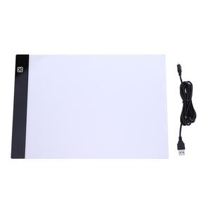 Tablette de traçage lumineuse LED <span class=keywords><strong>A4</strong></span> pour peinture diamant DIY, avec câble d'alimentation USB et luminosité réglable, pour artistes et dessin - Product Image 2
