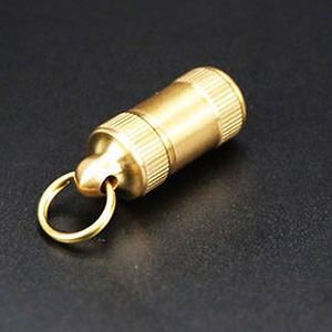 Mini botella de pastillas de latón, caja de almacenamiento de pastillas portátil impermeable para viajes al aire libre sellado a prueba de humedad caja de pastillas de primeros auxilios llavero/ - Product Image 4