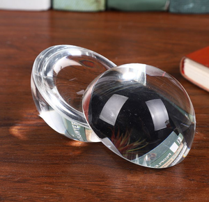 40mm व्यास क्रिस्टल गुंबद ताल/Paperweight पढ़ने आवर्धक कांच 1.57 इंच आधा गेंद - Product Image 6