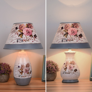 LED sáng tạo và cá nhân theo phong cách đồng quê nghiên cứu phòng khách và trang trí phòng ngủ đèn bàn gốm đơn giản và hiện đại - Product Image 4