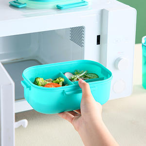 Juego <span class=keywords><strong>de</strong></span> 2 piezas <span class=keywords><strong>de</strong></span> color brillante MU, fiambrera para niños y estudiantes, <span class=keywords><strong>caja</strong></span> Bento para microondas con botella <span class=keywords><strong>de</strong></span> agua - Product Image 5