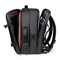 Sac à dos pour ordinateur portable 15,6 pouces avec port de chargement USB, étanche, pour voyage d'affaires, multi-couches, extensible, décontracté, unisexe, sac à dos de jour
