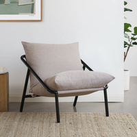 Fauteuil personnalisé multicolore moderne et confortable avec structure en métal Canapé simple Longe Fauteuils surdimensionnés de salon d'hôtel pour le salon