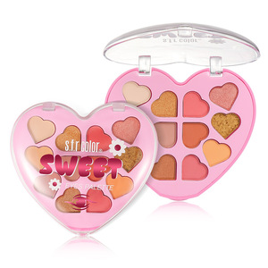 <span class=keywords><strong>Paleta</strong></span> de Sombras de Ojos con Brillo al por Mayor, en Forma de Corazón Rosa, de Larga Duración y Pigmentadas, para Maquillaje de Mujer - Product Image 1