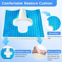 Coussin anti-escarres pour les fesses, respirant, en fibre, anti-escarres, pour les douleurs au coccyx, coussin en gel, coussin pour hémorroïdes