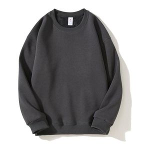 Áo hoodie in kỹ thuật số chất lượng cao, cổ tròn, nam, dáng rộng, tay áo trễ vai, trơn, chất liệu dày 400gsm - Product Image 2