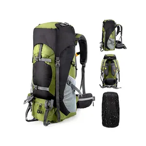 Zip Up Big Capacity Outdoor Backpack Waterproof Bag Unisex Supplier Mountain Hiking Backpack