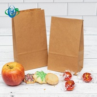 Vente en gros de sacs en papier kraft blanc brun avec impression de logo personnalisé sac d'emballage pour farine de blé maïs sacs alimentaires en papier pour pain