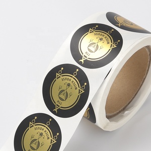 Op Maat Gemaakte Print Zwart Glossy Sticker Vinyl Zelfklevend Label Dubbellaags Sticker Label Hoestsiroop Label Sticker - Product Image 1