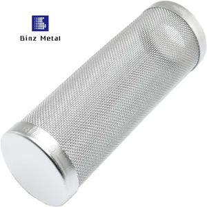 Tubo de filtro de malla de acero inoxidable, 150 micras, grado alimenticio