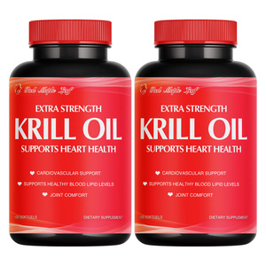 Huile de krill antarctique 500mg Supplément d'acides gras oméga <span class=keywords><strong>3</strong></span> extra fort EPA & DHA Gélules antioxydantes Astaxanthine Gélules - Product Image 2