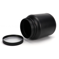 Hotsale 2L 3L Noir HDPE Vide Nutrition Complément Conteneur Protéine de Lactosérum Poudre Pot pour Corps Poudre Bonbon avec Étiquette Personnalisée
