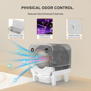 스마트 자동 세척 고양이 화장실 IoT 지원 저소음 냄새 제어 및 반려동물 건강 모니터링 데이터 분석 기능 탑재 - Product Image 2
