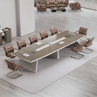 Mesa de Conferencia Ejecutiva Moderna de Alta Gama, MDF Ecológico, Modular, de Lujo, para Sala de Juntas, Oficina, Escuela