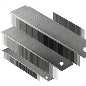 Couteau utilitaire à lame détachable en acier inoxydable de qualité industrielle, 25 mm, acier à haute teneur en carbone, manche en acier inoxydable, 0,38 mm, OEM/ODM - Product Image 2