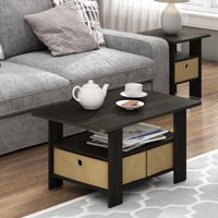 Table basse/appoint en bois massif, style classique moderne, durable, écologique, couleur marron, taille unique, facile à nettoyer, meubles de salon