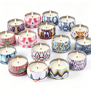 Bougies en pot célestes avec couvercle mat, pour bien-être et méditation, programme de merchandising pour boutiques, présentation mondiale - Product Image 1