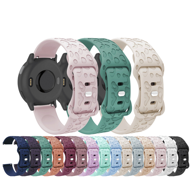 Leopard Print 18/20/22mm Quick Release Watch Strap Silicone for Samsung Galaxy Watch 7/6/5 Pro/4 Smart Watch Band