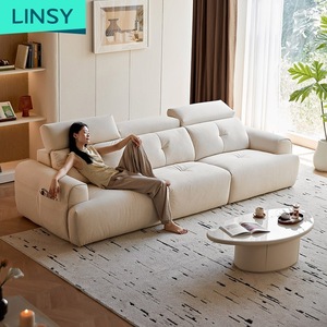 <span class=keywords><strong>Divano</strong></span> Moderno LINSY in Tessuto Bianco a 4 Posti per Soggiorno con Struttura in Legno Massello BS695-A - Product Image 3