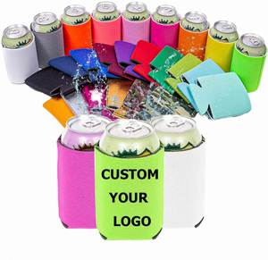 Custom Printed Slim Beer Bottle Sleeve Foldable Foam Stubby Holder Bulk Promotional Blank Koozies Neoprene Can <b>Cooler</b> - Product Image 1