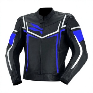 Genuine Cowhide Leather Motorcycle <b>Racing</b> <b>Jacket</b>/Chaquetta for Men CE Level 2 Armor Protective Gear with Hump - Product Image 1