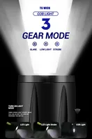 1000 Lumen puissant 3Modes Mini porte-clés LED zoomable d'urgence COB + XPE batterie USB Rechargeable LED lampes de poche torche tactiques