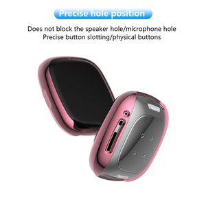 <span class=keywords><strong>Fitbit</strong></span> vers3 <span class=keywords><strong>fitbit</strong></span> senseスマートウォッチケースカバー電気メッキソフトtpuケース工場価格2020 - Product Image 3