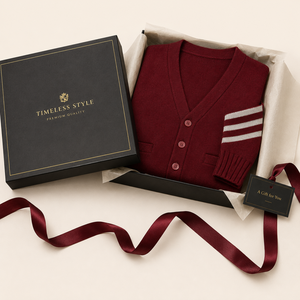 Cardigan con Scollo a V Grigio a Righe <span class=keywords><strong>Bordeaux</strong></span> con Logo Personalizzato, Maniche Lunghe, Colore Unito, in <span class=keywords><strong>Maglia</strong></span> Acrilica, per <span class=keywords><strong>Donna</strong></span>, Autunno Inverno - Product Image 5