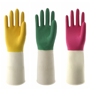 Gants de cuisine en caoutchouc pour la vaisselle, durables, en latex épais, imperméables, emballés individuellement pour femmes, vente en gros - Product Image 2