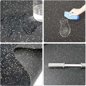 سجادة واقية مخصصة لفة صالة الألعاب الرياضية تغطي المطاط ، بلاط الأرضيات المطاطية - Product Image 2