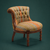 Fauteuil de loisirs en bois massif, style rétro américain vintage, confortable, pour salon, bureau à domicile
